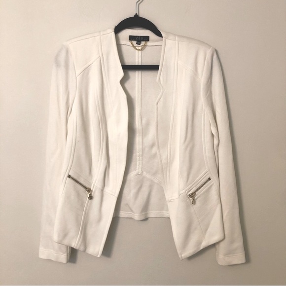 Vex Collection White Open Front Sweater Jacket - Picture 1 of 8